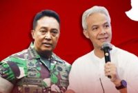 Mantan Panglima TNI Jenderal (Purn) Andika Perkasa, Bersama Guberunr Jawa Tengah Ganjar Pranowo. (Instagram.com/ajudanri1)
