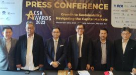 Konferensi Pers CSA Awards 2023, yang digelar di Menara 16, Jakarta, Kamis (23/11/2023) (infoekbis.com / Idris Daulat)