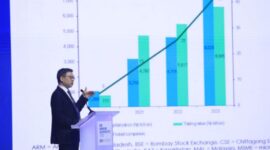 Chief Economist Asian Development Bank (ADB) Albert Francis saat menghadiri BRI Microfinance Outlook 2025 di ICE BSD (30/1/2024). (Dok. BRI)