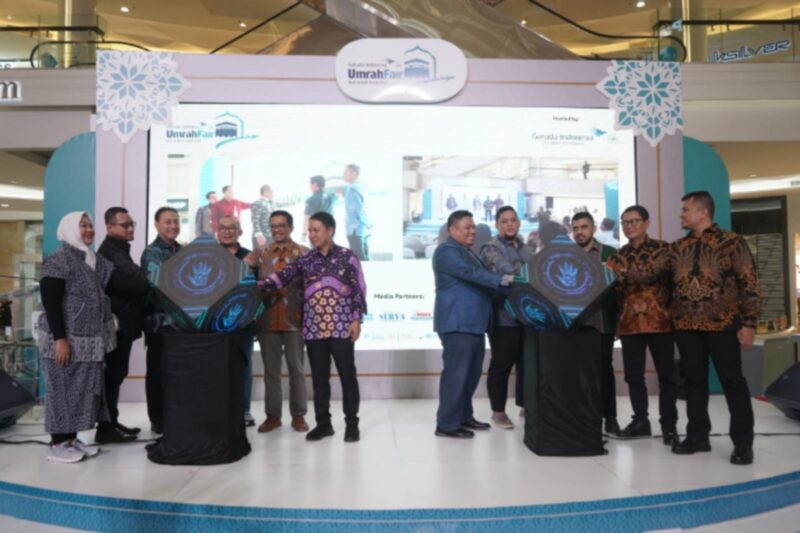 BRI berkaloborasi dengan Garuda Indonesia dalam gelaran Garuda Indonesia Umrah Travel Fair (GUTF) 2025. (Dok. BRI)
