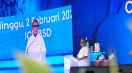 Direktur Utama BRI Sunarso saat menutup rangkaian acara BRI UMKM EXPO(RT) 2025 pada Minggu, 2 Februari 2025. (Dok. BRI)