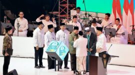 Acara 102 Tahun Nahdlatul Ulama bertajuk “Bekerja Bersama Umat untuk Indonesia Maslahat” di Istora Senayan. (Dok. Tim Media Prabowo)

