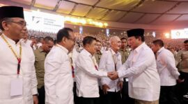 Acara peringatan HUT ke-17 Partai Gerindra yang digelar di Sentul International Convention Center (SICC), Sentul, Bogor. (Facebook.com @Prabowo Subianto)