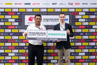 (from left) Ron Hogg, Director (Two Wheels Motor Racing Sdn Bhd) and Maximilian Fiedler, Regional CEO Asia/Pacific (Schaeffler) collaborate at the Asia Road Racing Championship. Photo: Schaeffler